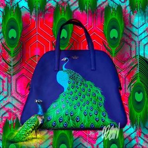 KATE SPADE FULL PLUM PEACOCK MARGOT SATCHEL BAG